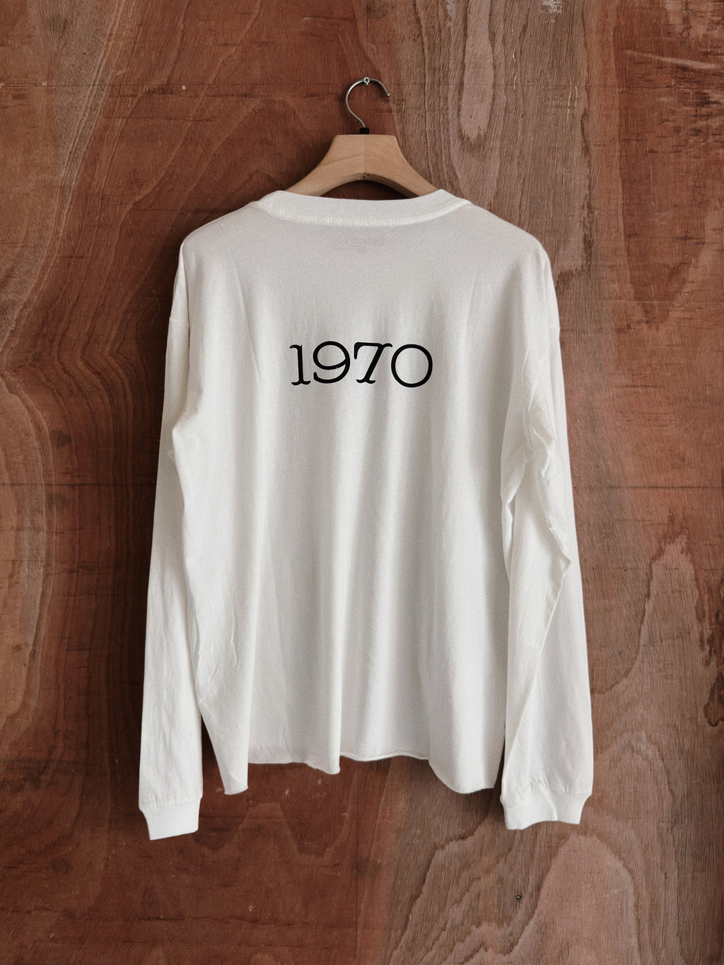 vintage style screen printing long sleeve t shirt