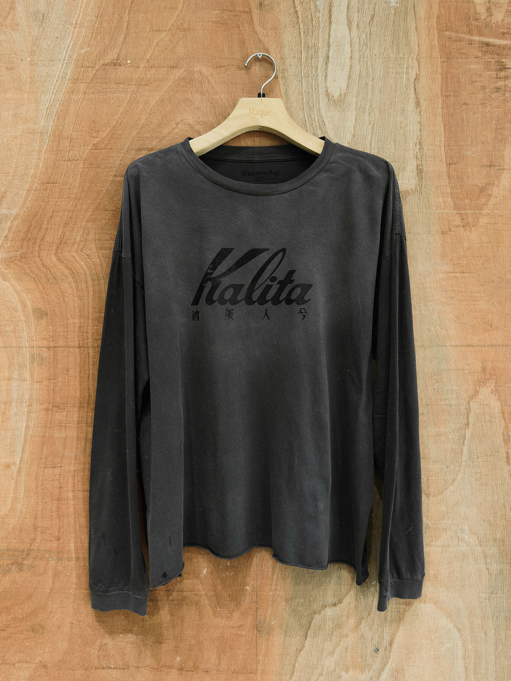 vintagel style screen printing long sleeve t shirt