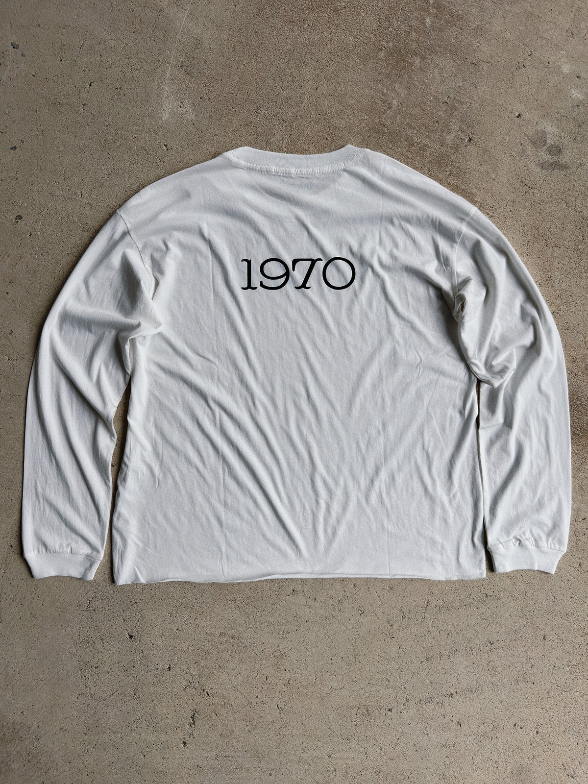 vintage style screen printing long sleeve t shirt