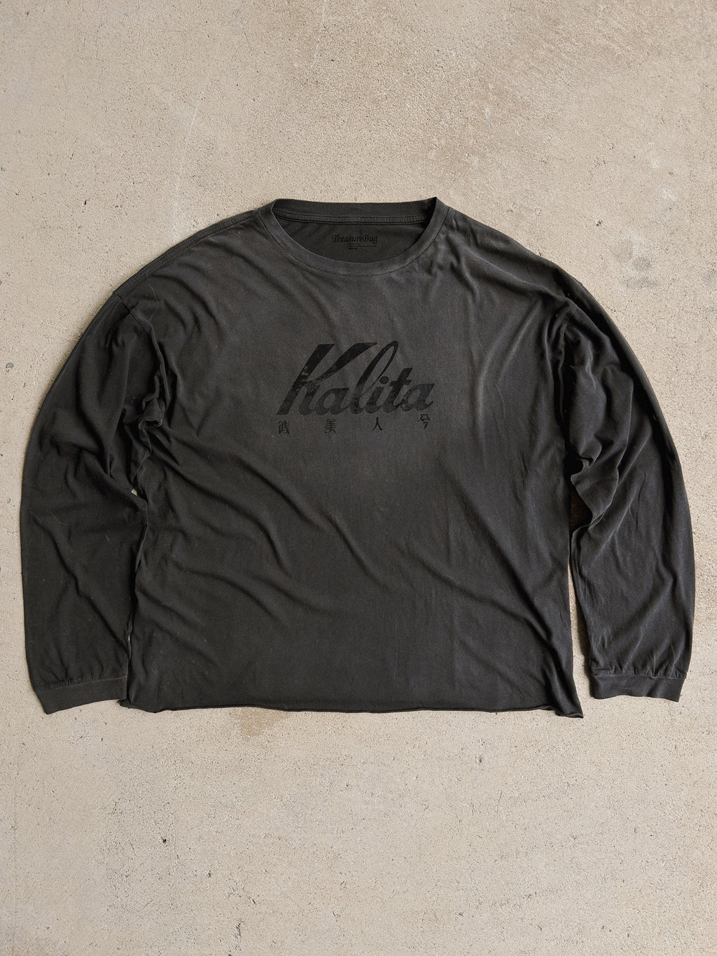 vintagel style screen printing long sleeve t shirt