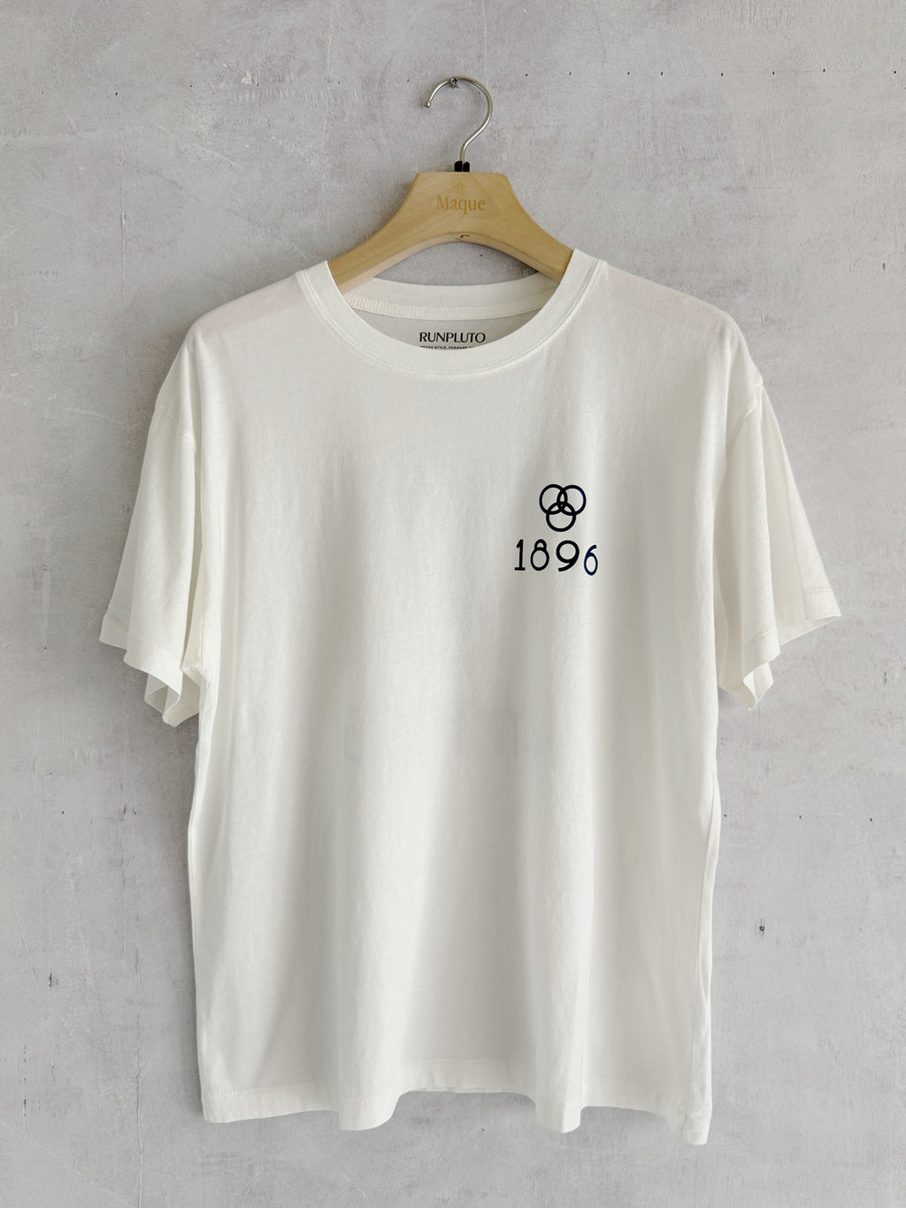 Retro sport style OLYMPICS1896 remake t-shirt White
