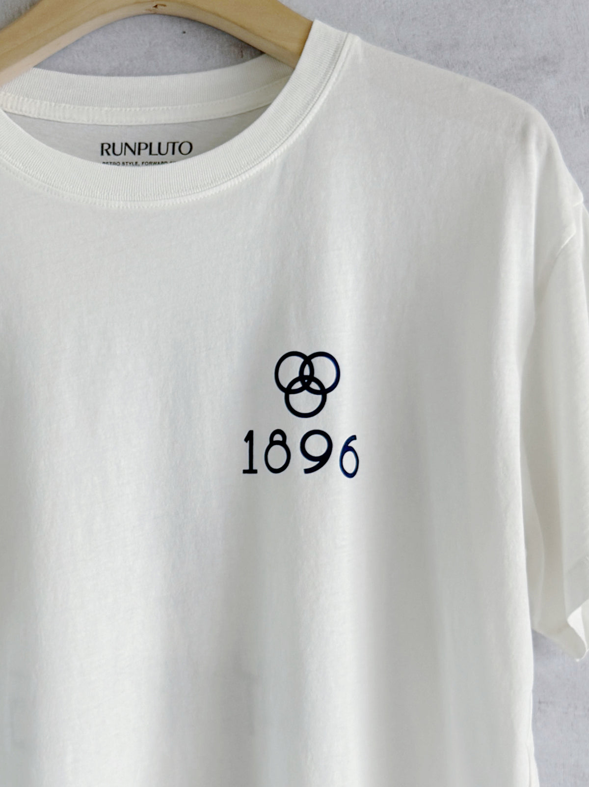 Retro sport style OLYMPICS1896 remake t-shirt White