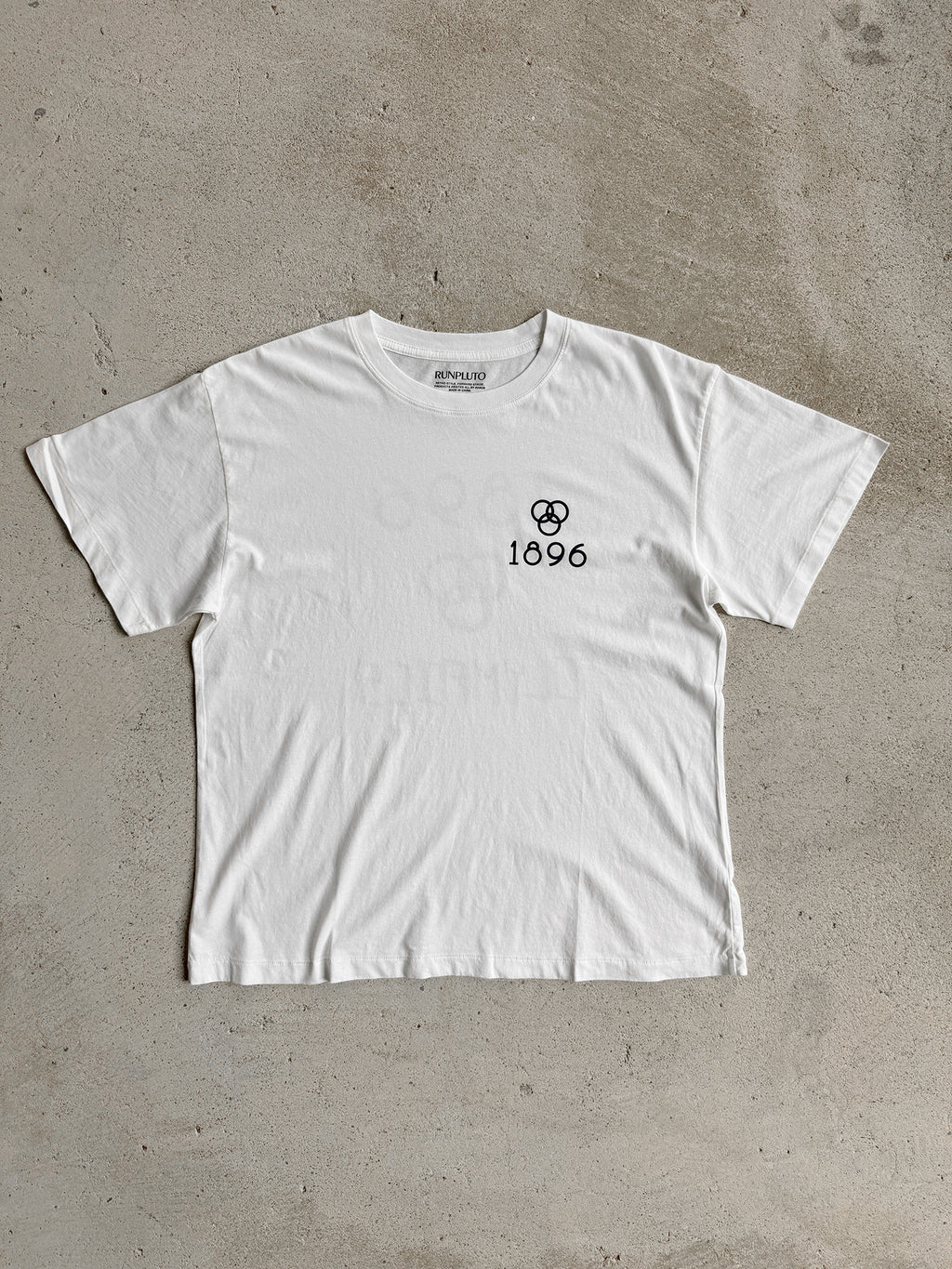 Retro sport style OLYMPICS1896 remake t-shirt White