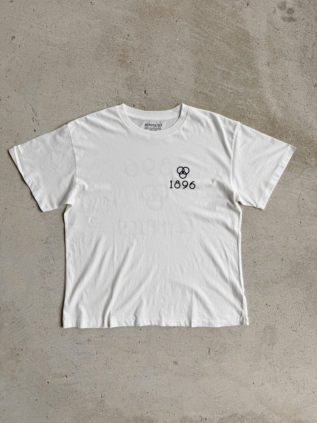 Retro sport style OLYMPICS1896 remake t-shirt White