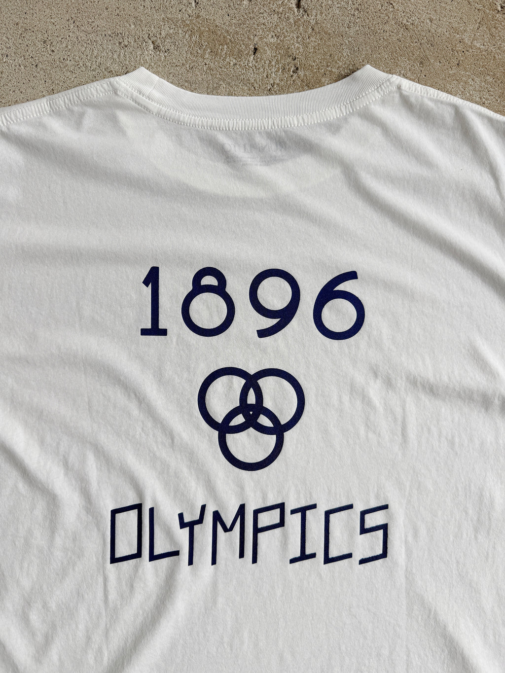 Retro sport style OLYMPICS1896 remake t-shirt White