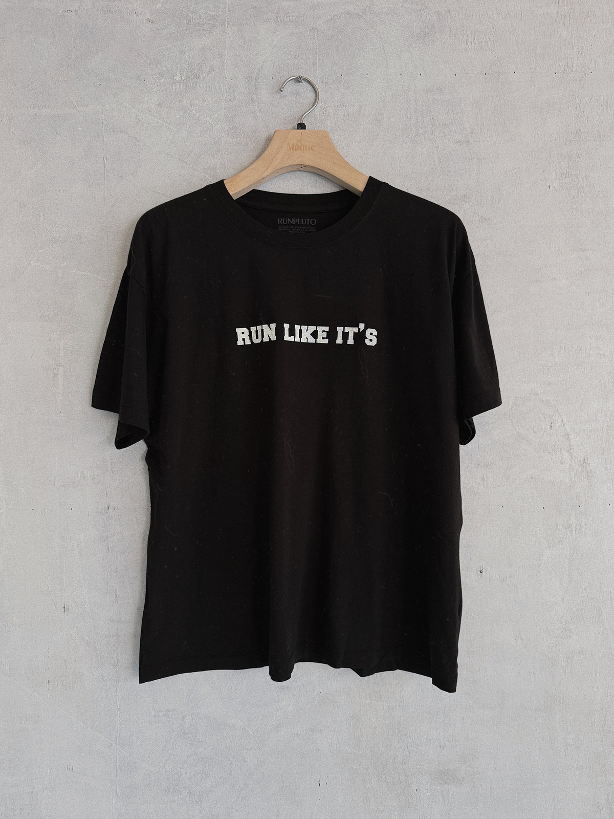 Retro sport style RUN1997 remake t-shirt Black