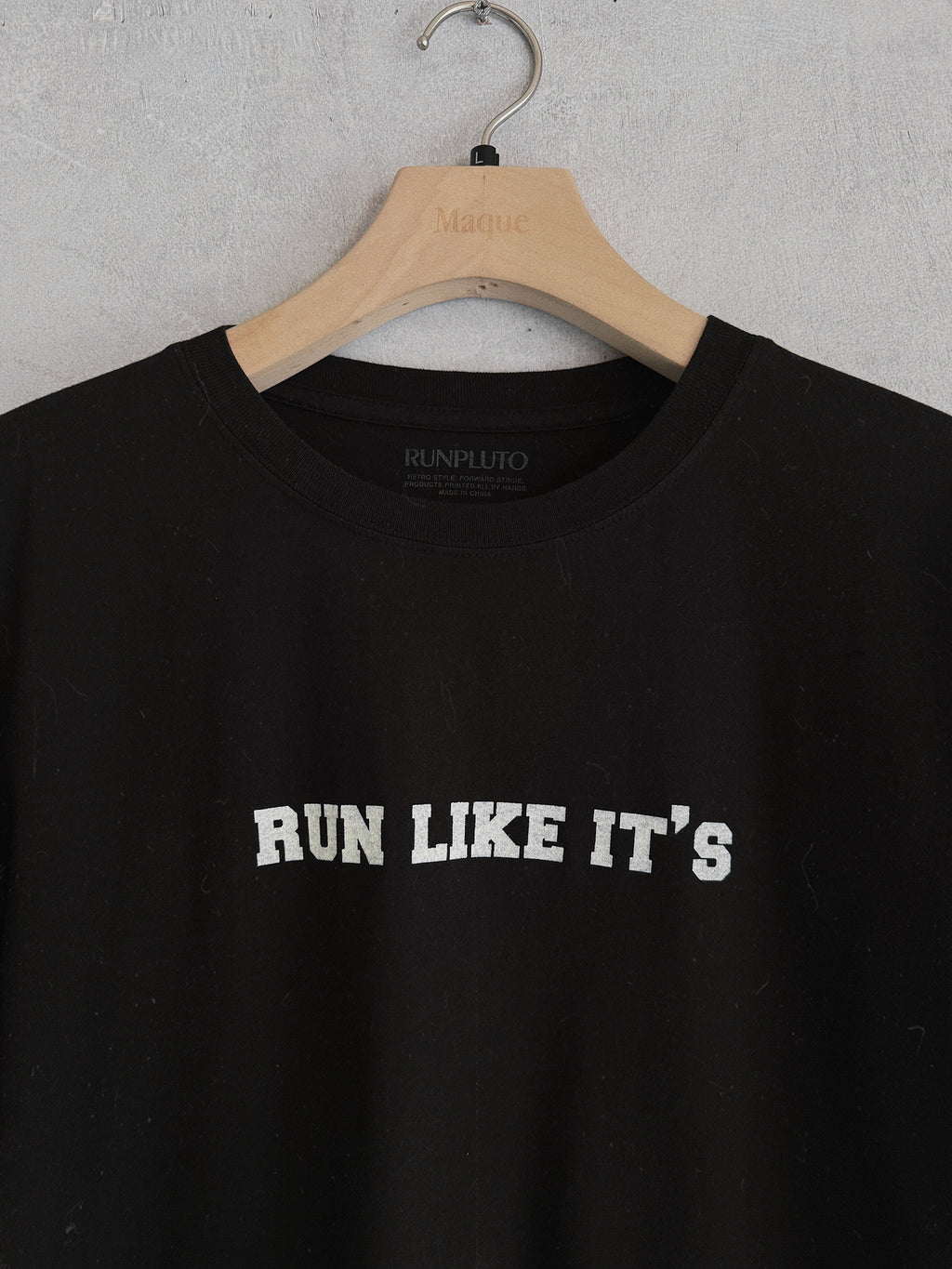 Retro sport style RUN1997 remake t-shirt Black