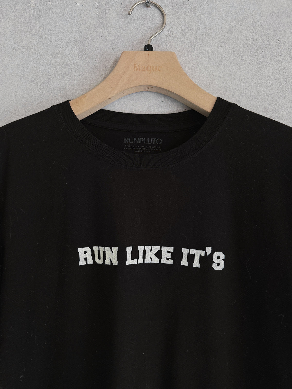 Retro sport style RUN1997 remake t-shirt Black
