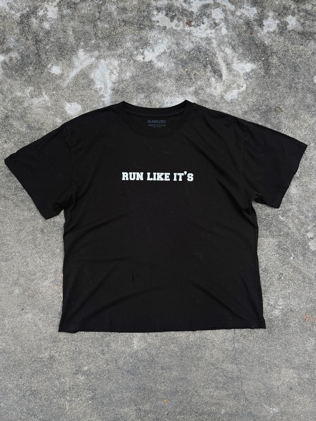 Retro sport style RUN1997 remake t-shirt Black
