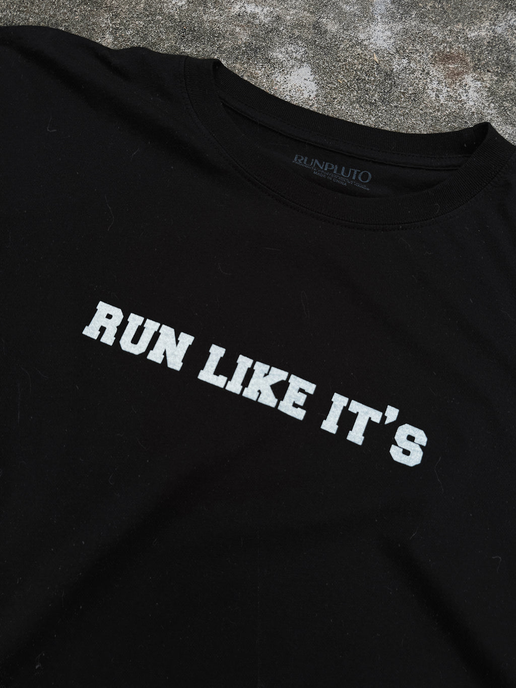 Retro sport style RUN1997 remake t-shirt Black