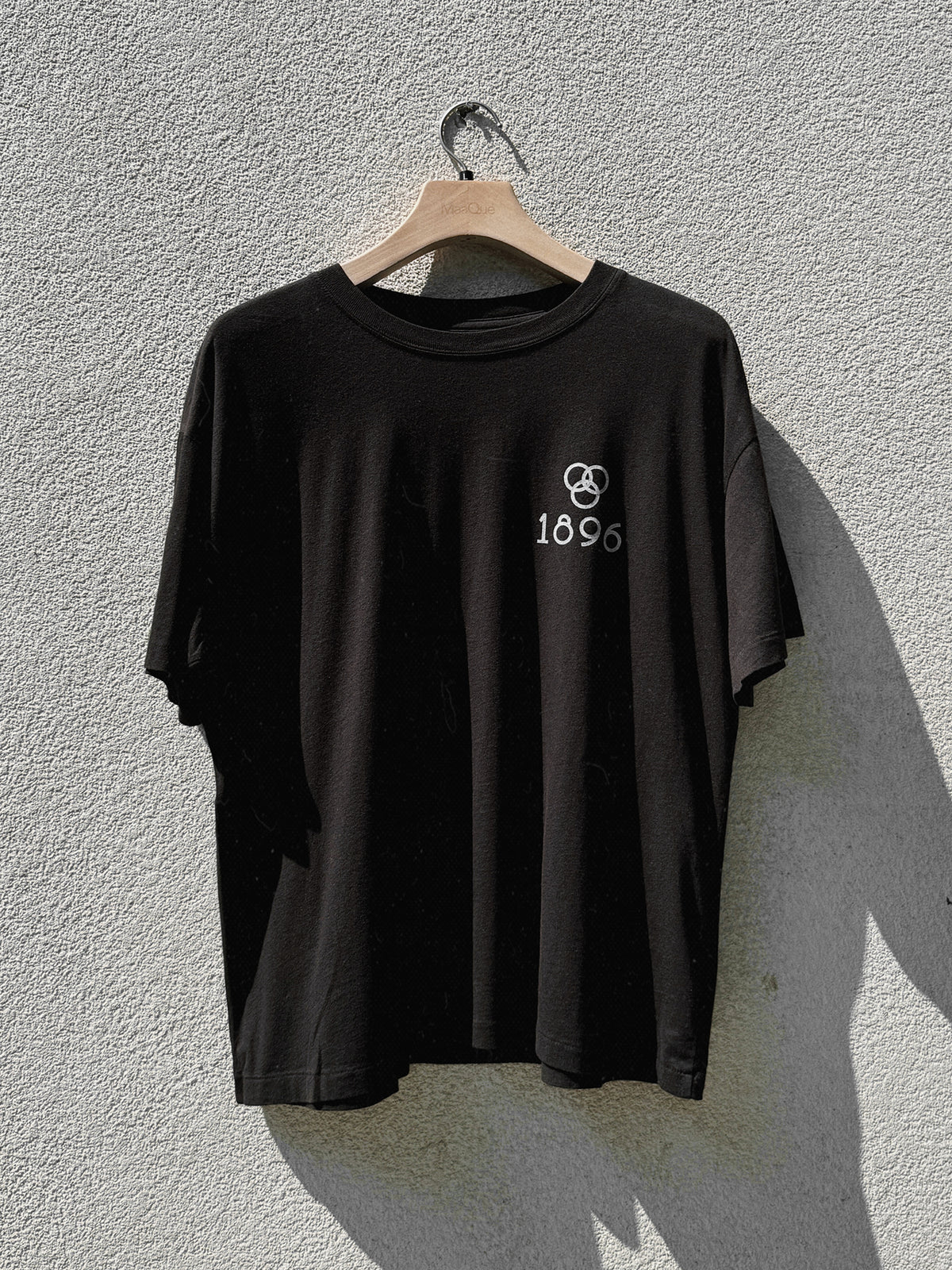 Retro sport style OLYMPICS1896 remake t-shirt Black