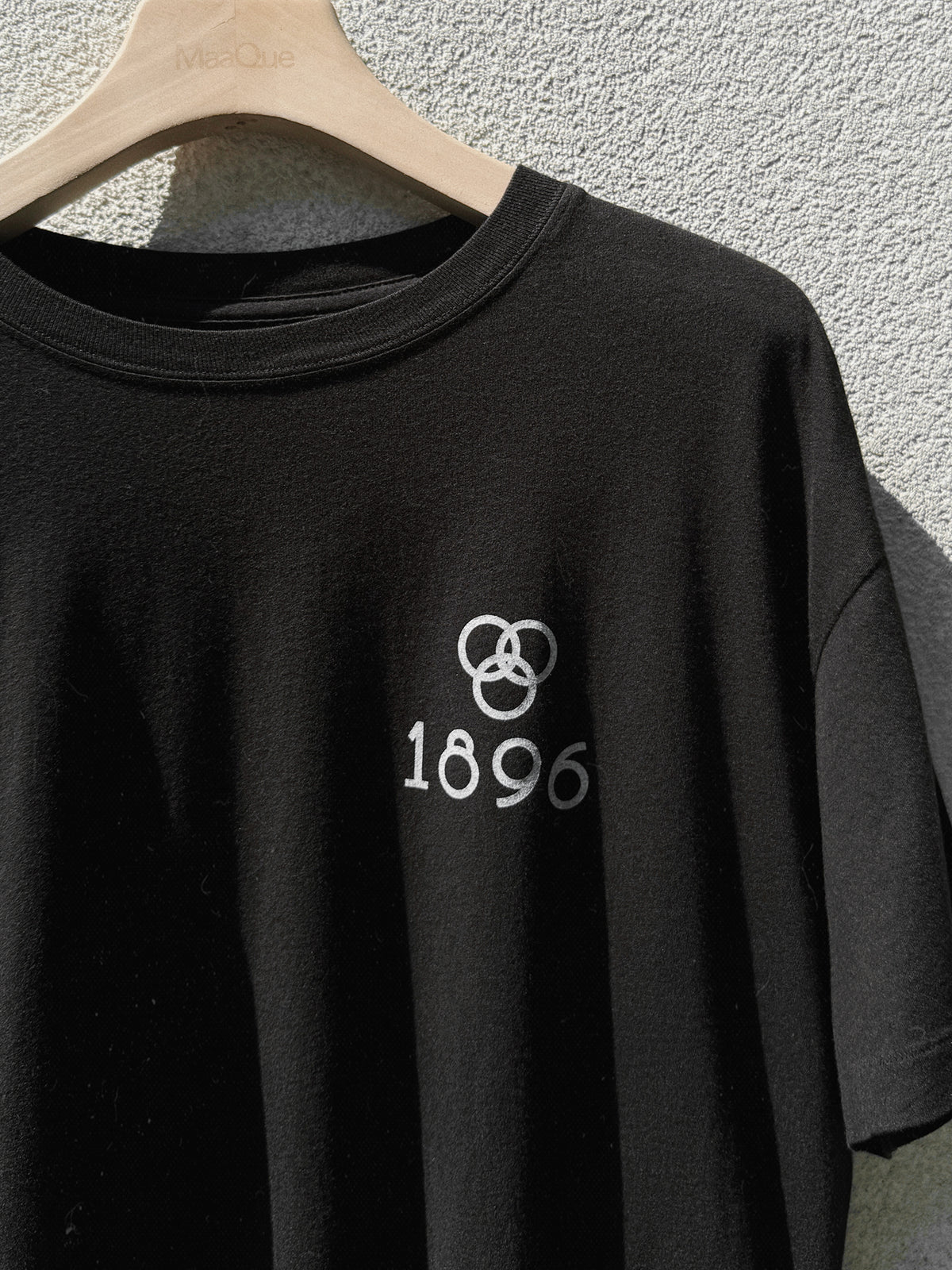 Retro sport style OLYMPICS1896 remake t-shirt Black